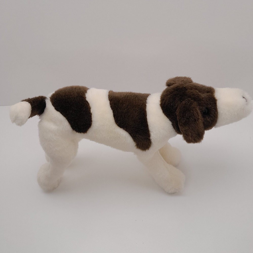 Vintage GUND Poseable Dog Plush 10" White Brown Style 9021 - 1991 NWT - Picture 11 of 15